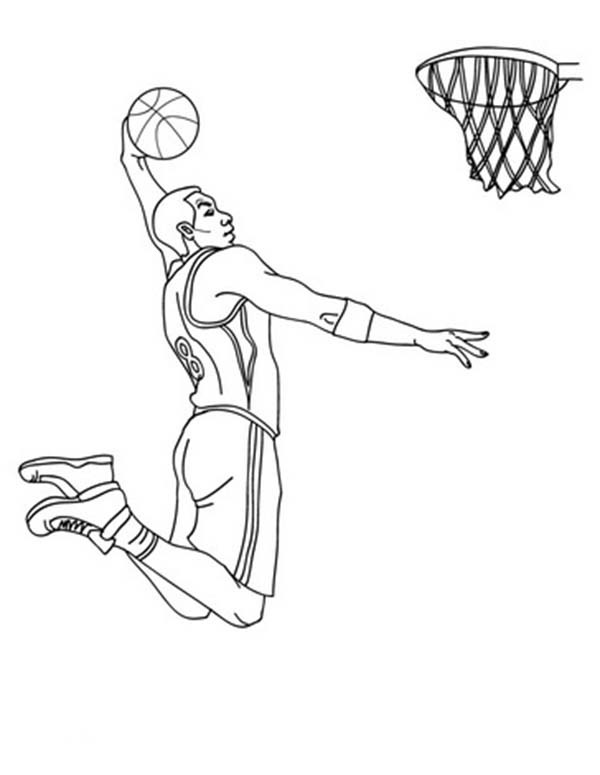 600x775 Nba Player Slam Dunk Coloring Page Color Luna