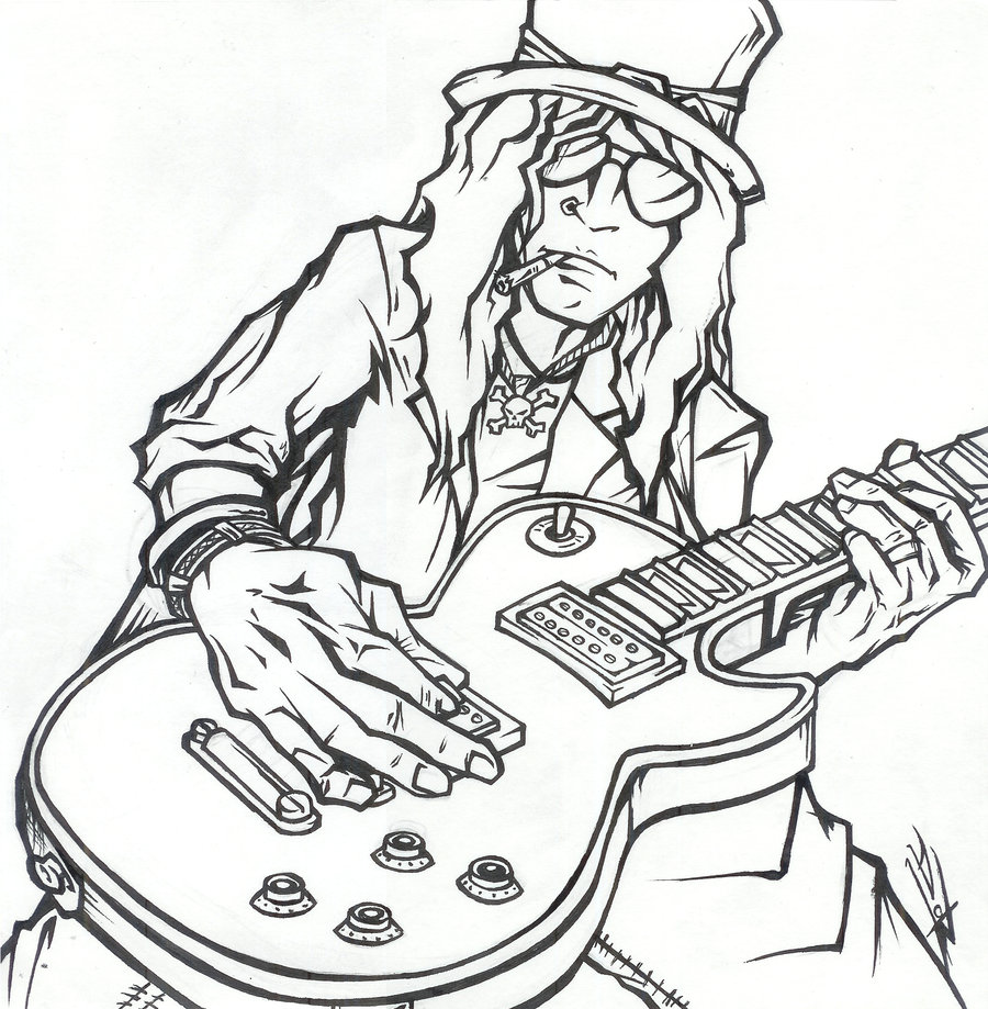 Guns And Roses Coloring Pages 900x919 Guns And Roses Coloring Pages