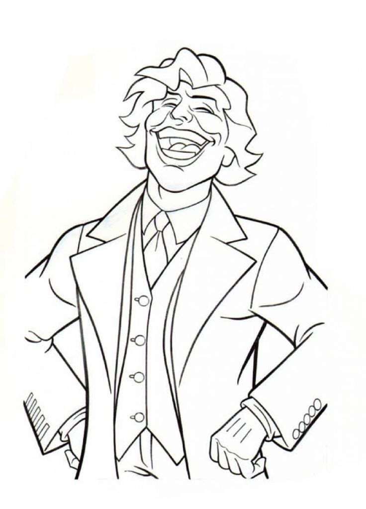 The Laughing Joker Coloring Page To Print For Free Famous People 736x1024 The Laughing Joker Coloring Page To Print For Free Famous People
