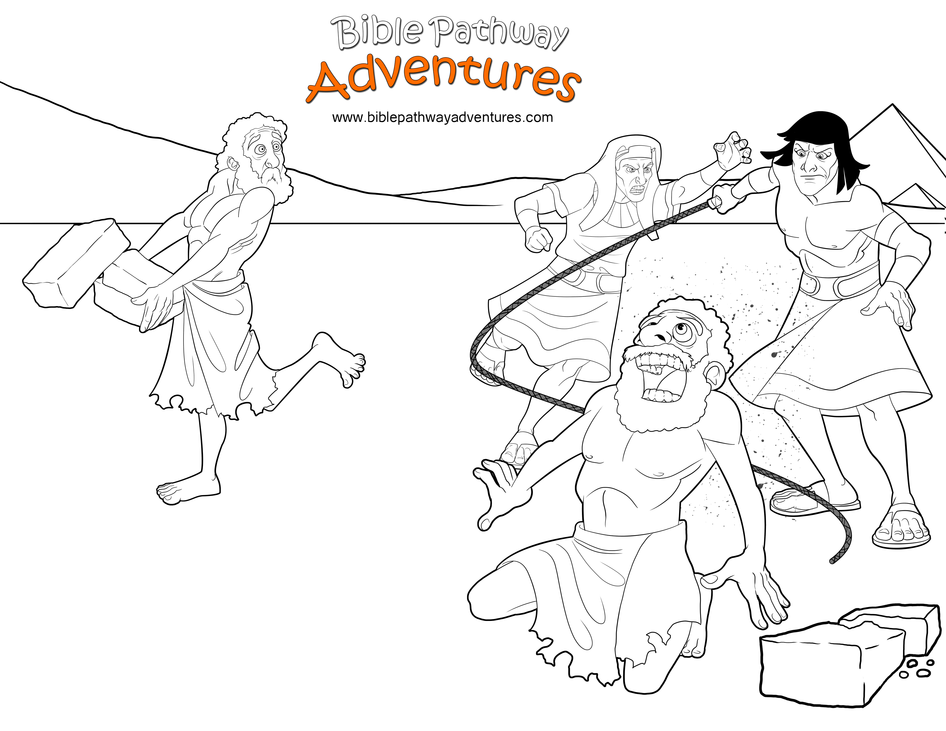 Bible Coloring Page Moses Protects A Hebrew Slave 3300x2550 Bible Coloring Page Moses Protects A Hebrew Slave