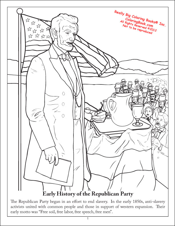 Coloring Books The Republican Party The Grand Old Party 612x792 Coloring Books The Republican Party The Grand Old Party