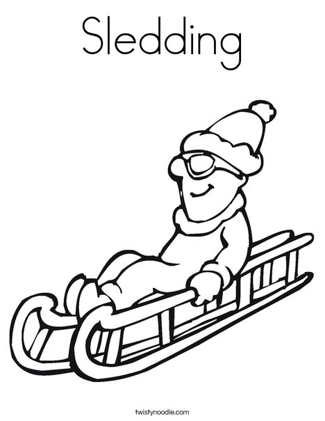 Sledding Coloring Page 468x605 Sledding Coloring Page