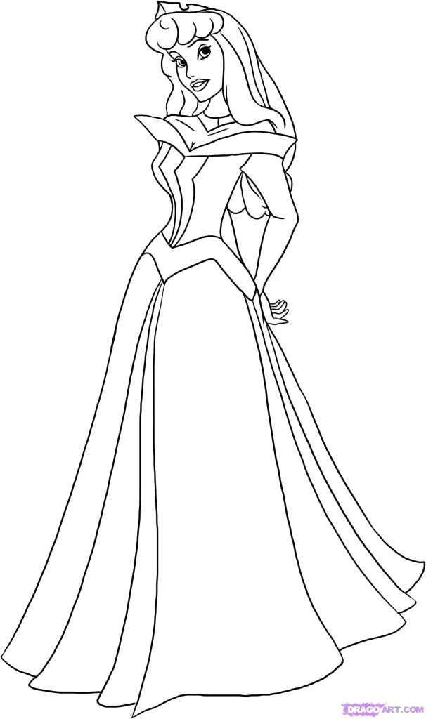 Princess Aurora Is So Beautiful In Sleeping Beauty Coloring Page 606x1024 Princess Aurora Is So Beautiful In Sleeping Beauty Coloring Page