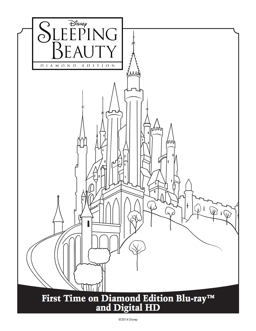 831x1074 Princess Aurora's Castle Coloring Sheet Sleeping Beauty Diamond