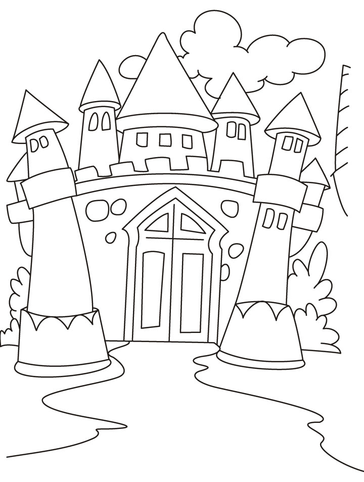 720x954 Castle Coloring Pages