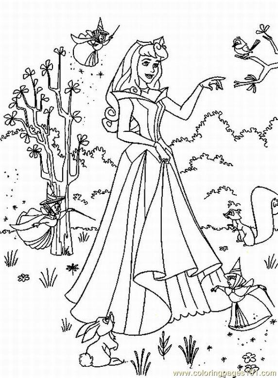 Sleeping Beauty Coloring Pages To Print 572x777 Sleeping Beauty Coloring Pages To Print