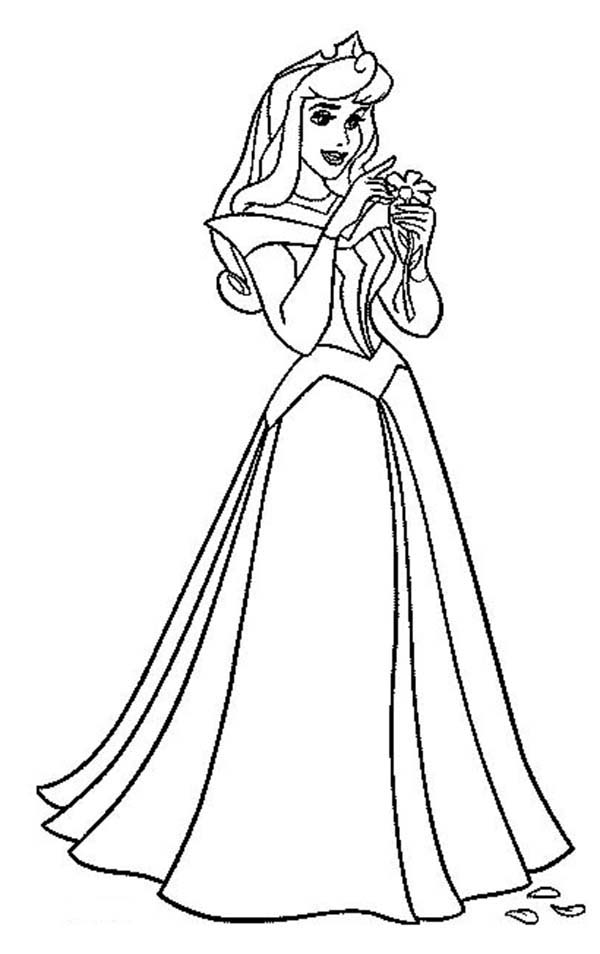 Princess Aurora Count Her Luck In Sleeping Beauty Coloring Page 600x954 Princess Aurora Count Her Luck In Sleeping Beauty Coloring Page