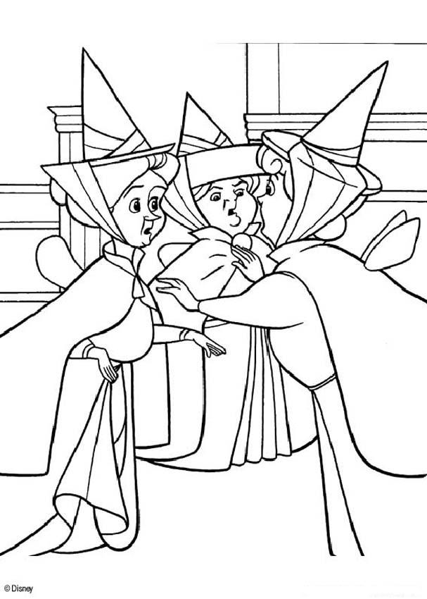 607x850 The Three Fairies Coloring Pages