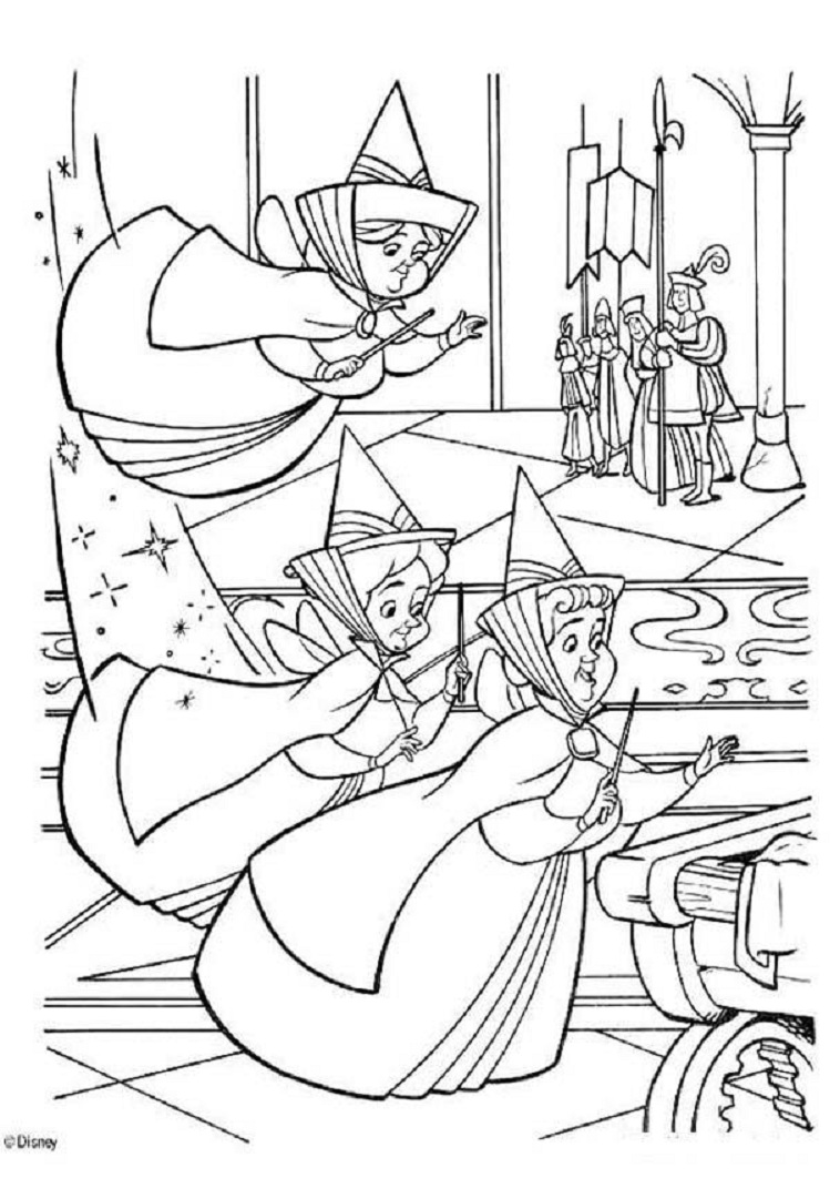 Sleeping Beauty Fairies Coloring Pages at GetColorings.com | Free ...