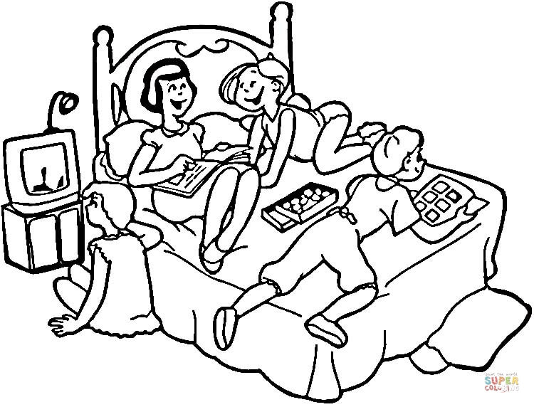 750x572 Sleepover Coloring Pages Sleepover Coloring Page Free Printable