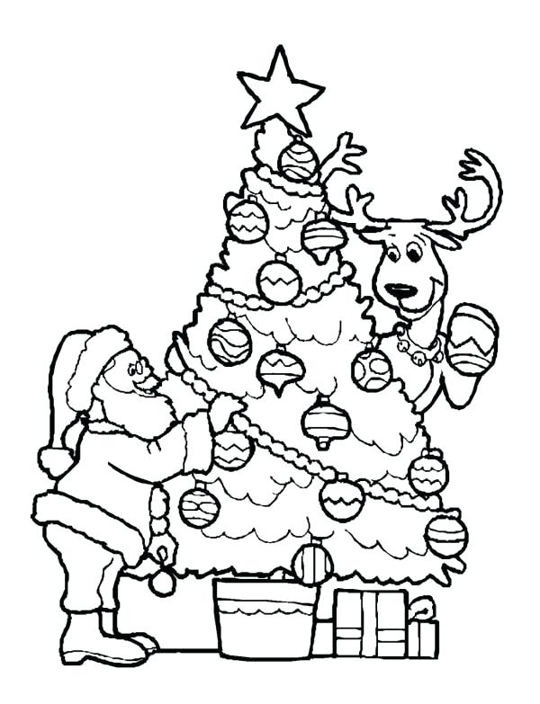 600x783 Santa Sleigh Reindeer Coloring Page Free Printable Merry Pages
