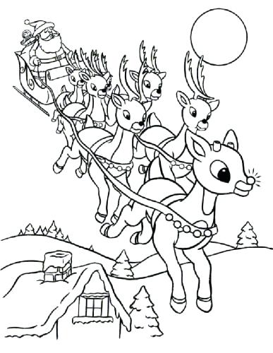 Santa Sleigh Coloring Page Sleigh Coloring Pages Santa 387x500 Santa Sleigh Coloring Page Sleigh Coloring Pages Santa