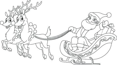 Santa Sleigh Coloring Page Free Printable Santa Sleigh Coloring 480x268 Santa Sleigh Coloring Page Free Printable Santa Sleigh Coloring