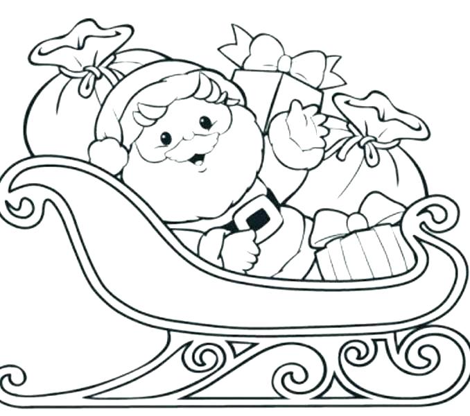 Santa And Sleigh Coloring Pages 678x600 Santa And Sleigh Coloring Pages
