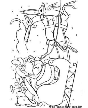 308x377 Christmas Toys Memory Santa Sleigh Ride Coloring In Pagesfree