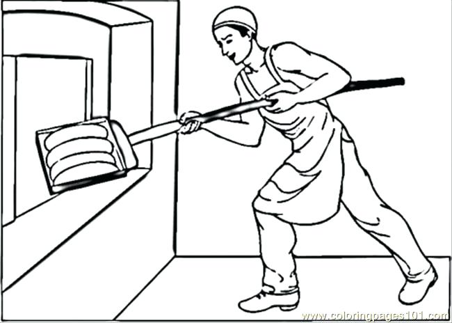 Putting Bread In Oven Coloring Page Free Profession Coloring 650x464 Putting Bread In Oven Coloring Page Free Profession Coloring