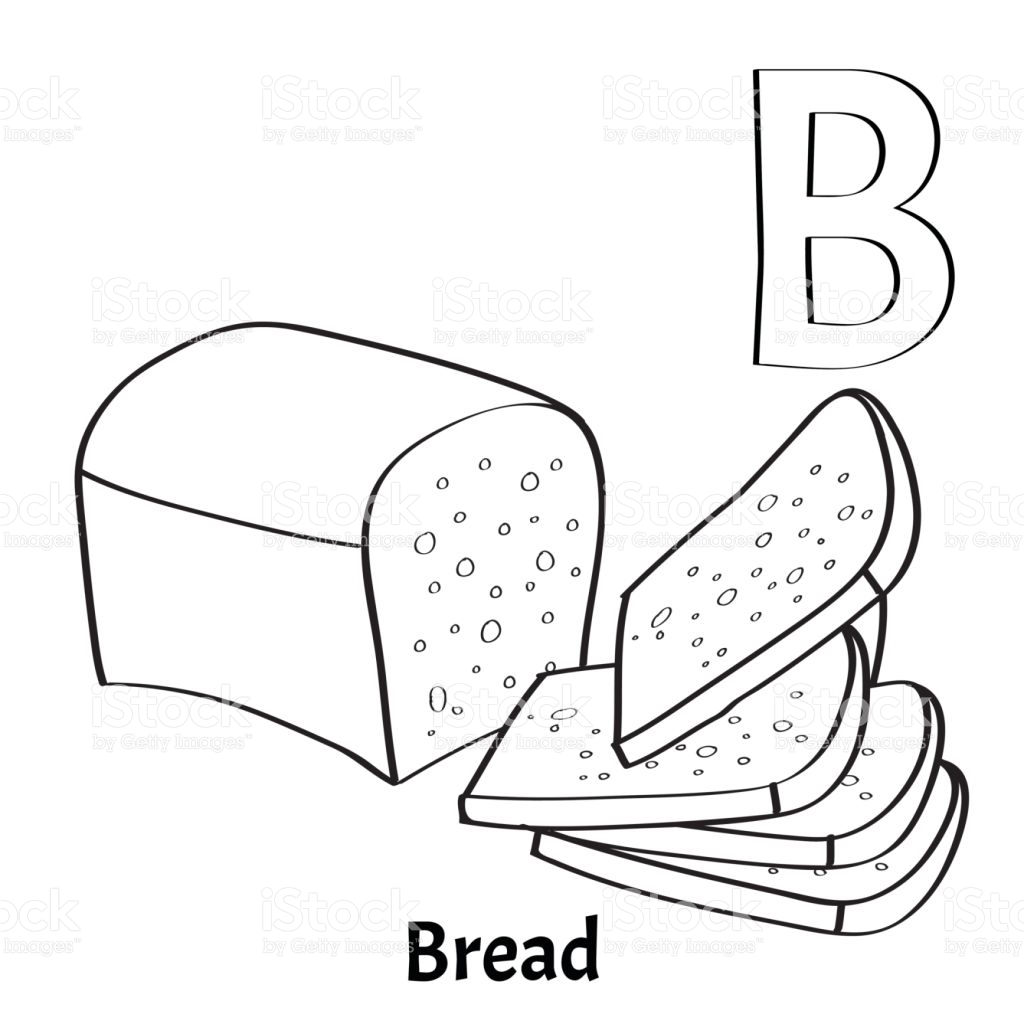 Rare Slice Of Bread Coloring Page Pages Fun 1024x1024 Rare Slice Of Bread Coloring Page Pages Fun