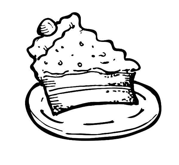 600x555 Cake Slice For Kids Coloring Pages Best Place To Color