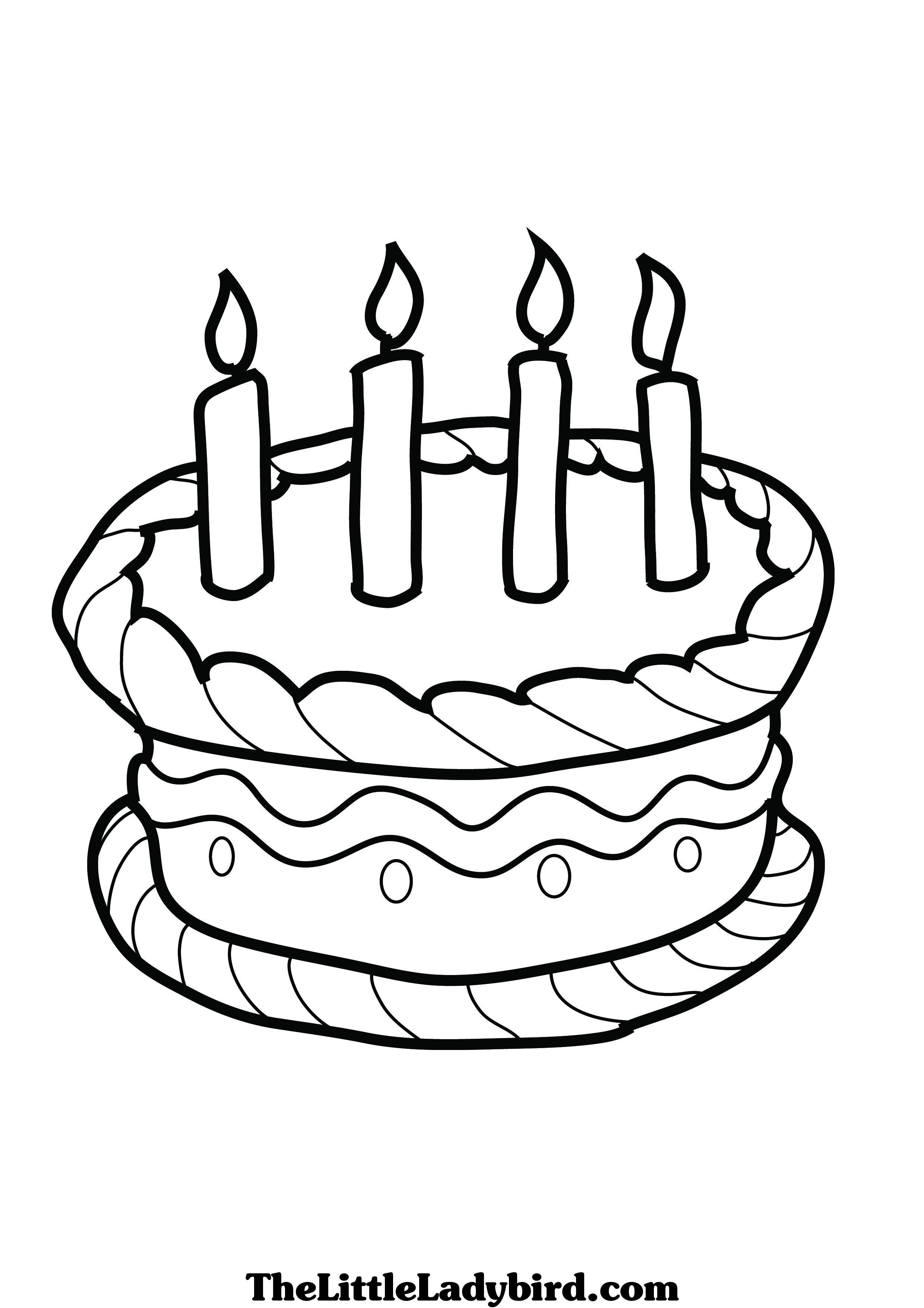 2480x3508 Birthday Cake Coloring Page Zuckett