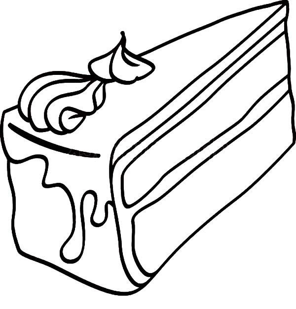 600x627 Black Forest Cake Slice Coloring Pages Best Place To Color