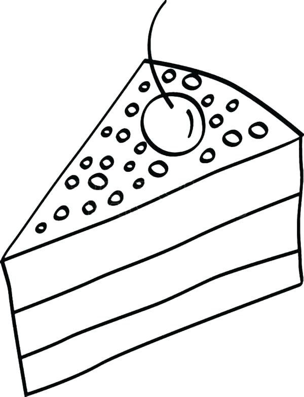 600x783 Cake Coloring Cake Coloring Sheet Cake Coloring Pages With Cherry