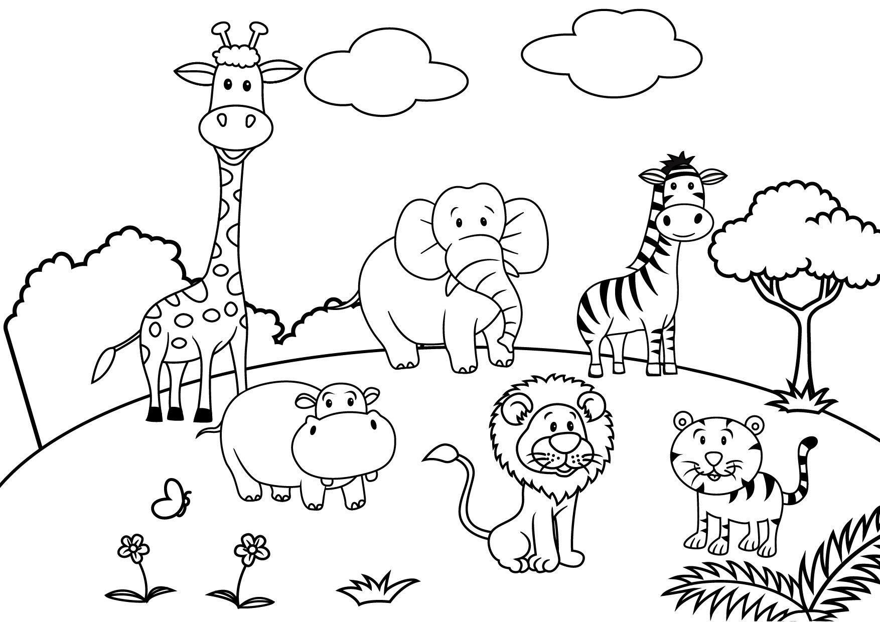 Pig On The Playground Slide Coloring Page Free Printable New Pages 1754x1240 Pig On The Playground Slide Coloring Page Free Printable New Pages