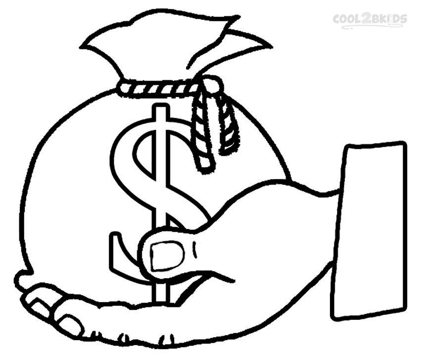 850x720 Coloring Pages Of Money. Money Coloring Pages Twisty Noodle. Trend