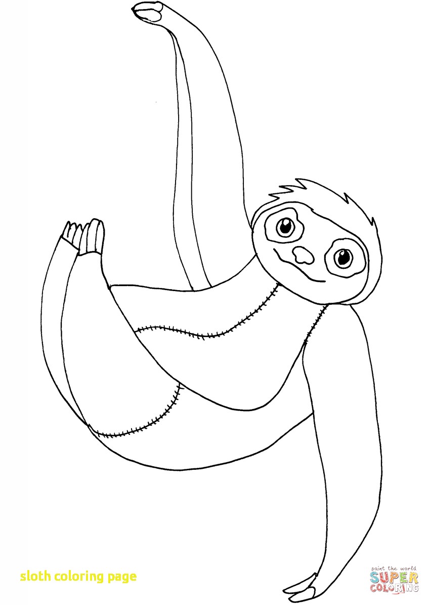 Sloth Coloring Page With Picture Sloth Coloring Page 41 About 850x1195 Sloth Coloring Page With Picture Sloth Coloring Page 41 About