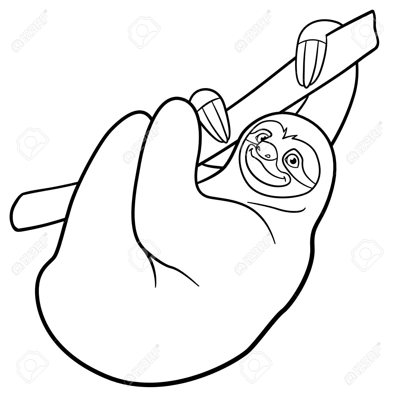 Cool Sloth Coloring Page 82 1230 Sloth Coloring Page Online 1300x1300 Cool Sloth Coloring Page 82 1230 Sloth Coloring Page Online