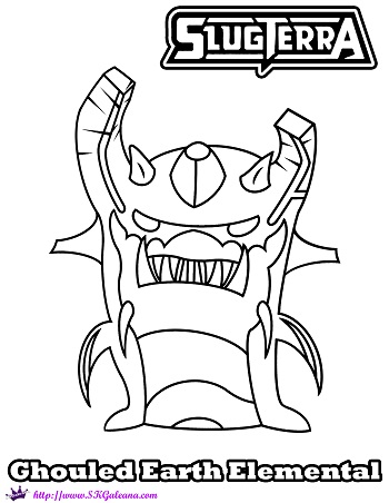 Earth Elemental Ghouled Coloring Page Slugterra By Skgaleana 350x452 Earth Elemental Ghouled Coloring Page Slugterra By Skgaleana