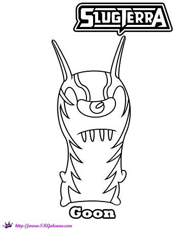 350x452 Printable Coloring Page Featuring The Slugterra Villain Goon Cat