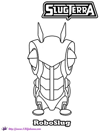 350x452 Free Slugterra Printable Coloring Page Of Roboslug! Skgaleana