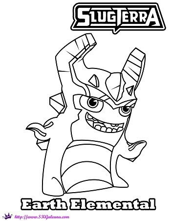 Earth Elemental Slug Coloring Page From Slugterra Para 350x452 Earth Elemental Slug Coloring Page From Slugterra Para