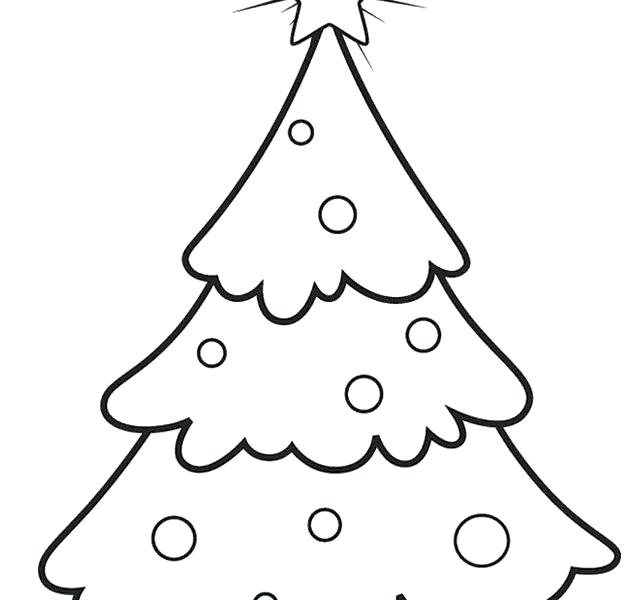 640x600 Small Christmas Tree Coloring Pages