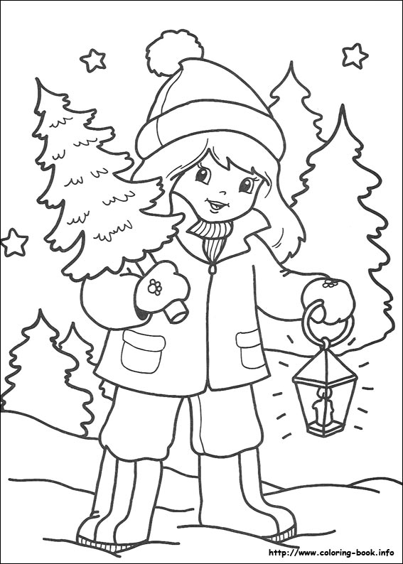 567x794 Girl And Christmas Tree. Downloads And Sketches