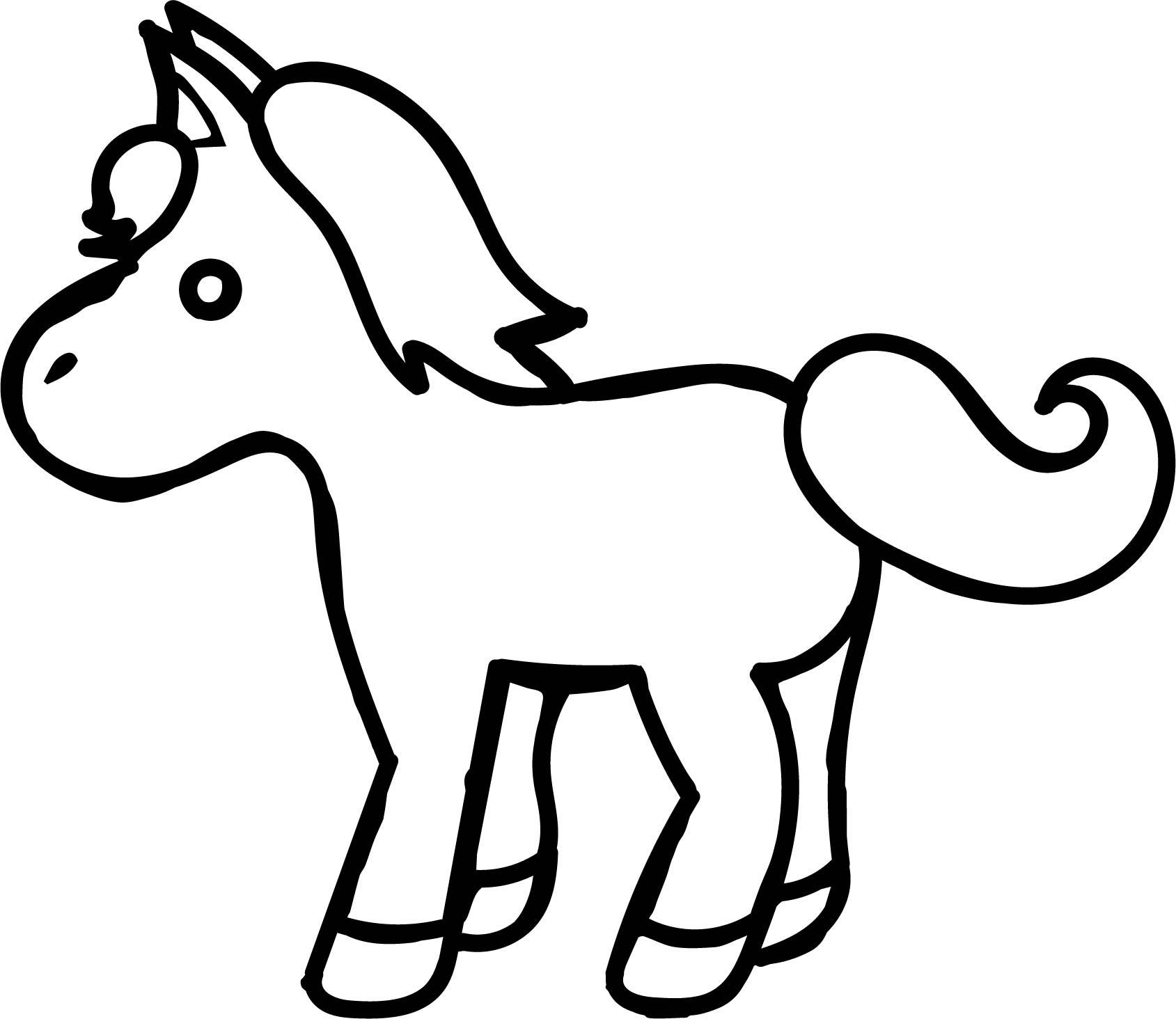 1689x1464 Shocking Small Cartoon Horse Coloring Page Wecoloringpage Pict