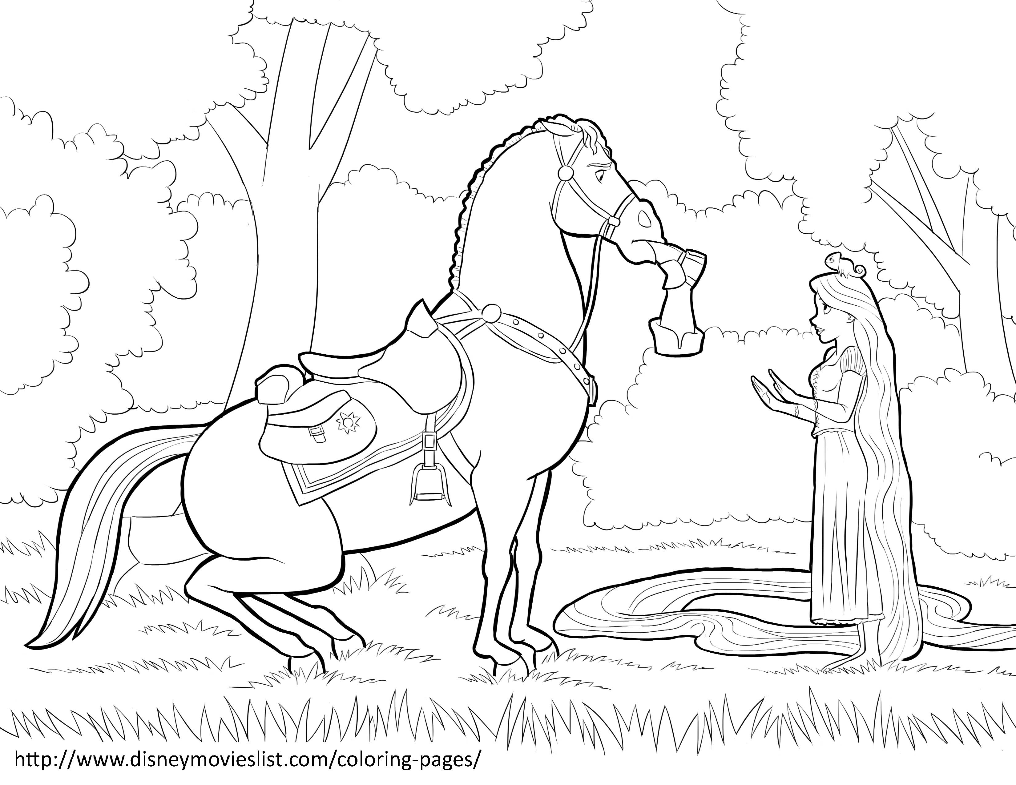 3300x2550 Tangled Maximus Coloring Pages
