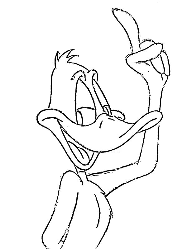 Daffy Duck Being Smart Coloring Pages 600x800 Daffy Duck Being Smart Coloring Pages