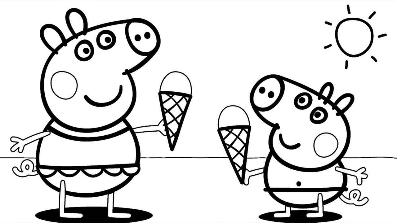 Smart Idea Peppa Pig Coloring Page Colouring Pages 1280x720 Smart Idea Peppa Pig Coloring Page Colouring Pages