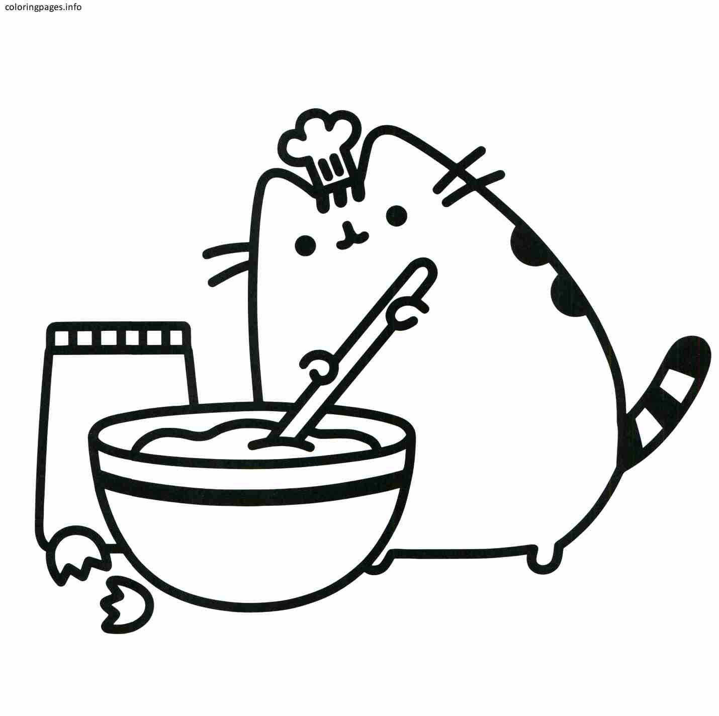 1430x1424 Pusheen Coloring Pages Pdf Free At Stuning Cat Ripping Pic