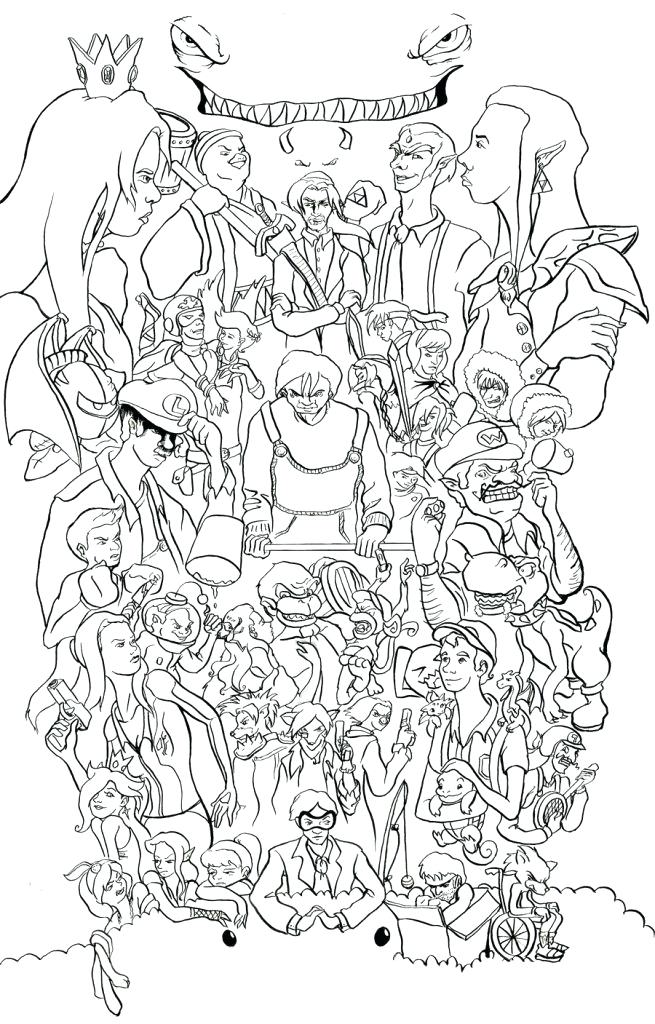 655x1024 Super Smash Bros Brawl Coloring Page Super Smash Bros Brawl