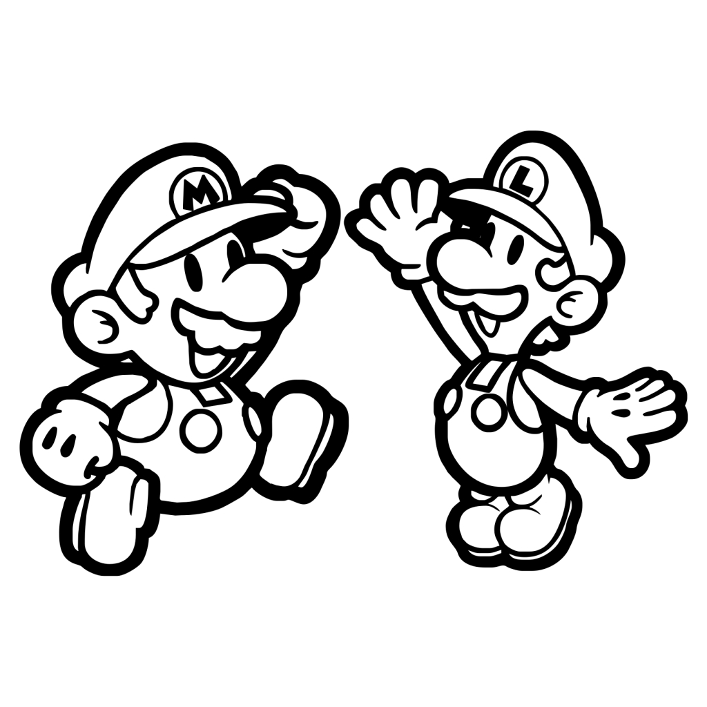 1024x1024 Super Smash Bros Coloring Pages Great Mario To Print With