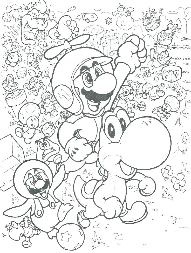 736x975 Super Mario Bros Wii U Coloring Pages Icontent