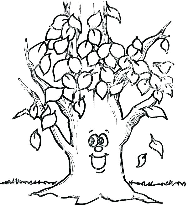 600x674 Fall Tree Coloring Page Fall Coloring Page Fall Tree Coloring Page