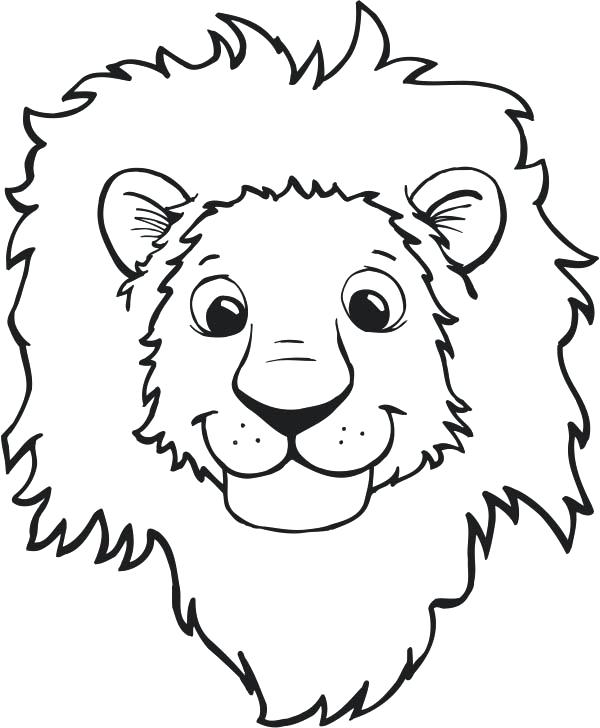 600x728 Happy Face To Color Lion Smiling Face Coloring Page Smiley Face