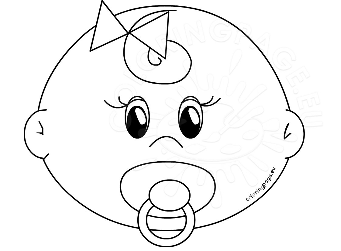 1122x826 Fascinating Baby Face Coloring Page Printable For Funny Baby Face