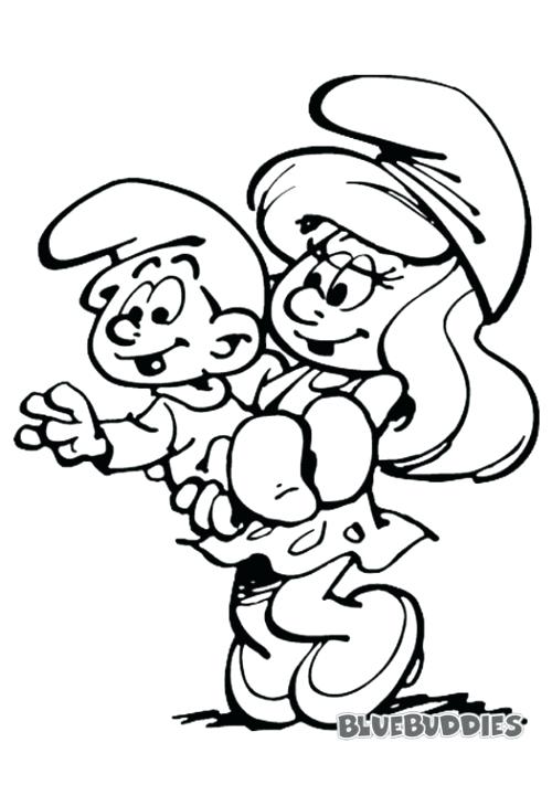 Pagina Para Colorear De Smurfette 500x730 Pagina Para Colorear De Smurfette