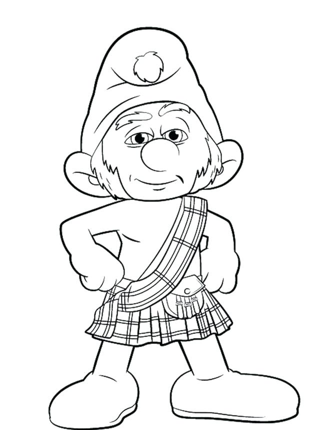 634x860 Smurfette Coloring Pages Free Smurfs Coloring Page Gutsy Smurf