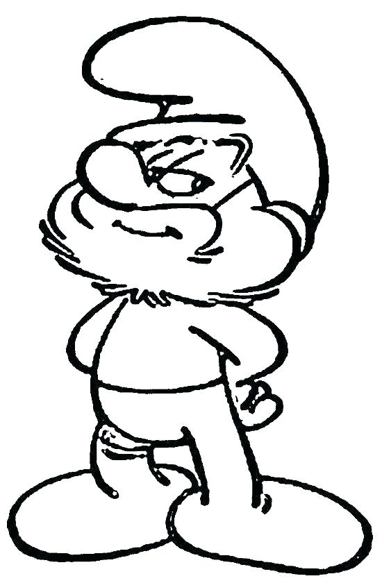 550x840 Smurf Coloring Page