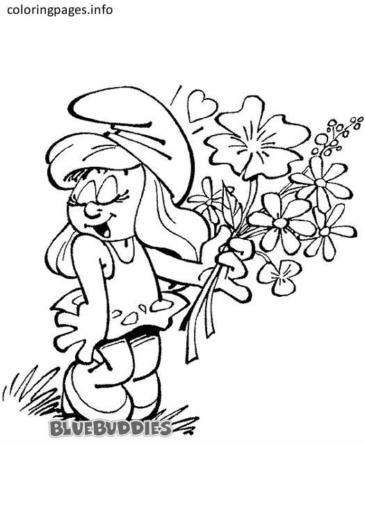 525x755 Smurfette Coloring Pages Smurfette Smurfette